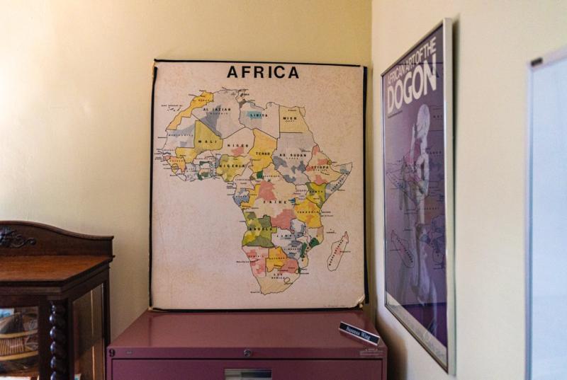 Hand-drawn map of Africa